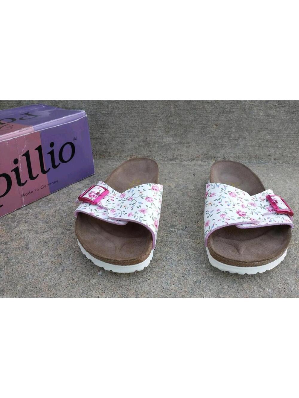 Birkenstock Papillio Women’s Sz 6 Catalina Floral English Garden White Sandals